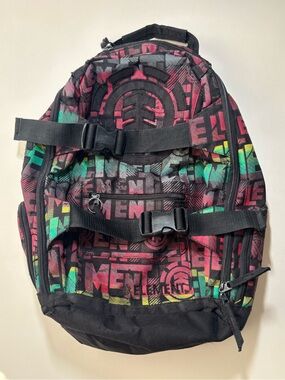 Y2k vintage element skateboard all over print Rasta colours bag